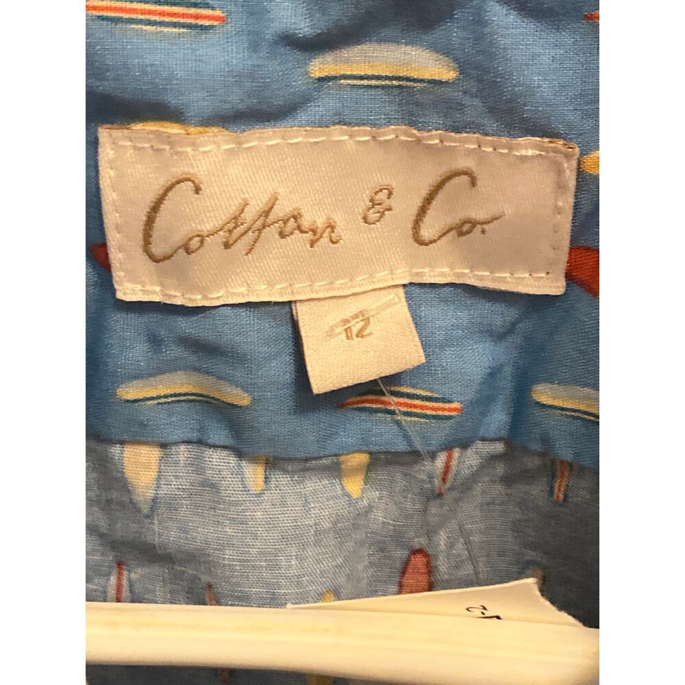 Brand New Cotton and Co Boys Size 12 Surfboard Print Short Sleeve Poplin Shirt - Picture 3 of 4